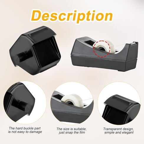 12pcs Tape Dispenser Core, Plastic Tape Dispenser Replacement Core Transparent Roll Insert Parts for Office Home School Supplies in Saudi Arabia