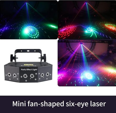 Disco Party Lights,Dj Laser Lights RGB Sound Activated,Master-Slave Scan Light Projector by DMX512 Ctrol,Indoor Dance Light,Pattern Stage Light - for Birthday Light Shows Clubs Bars in Kuwait