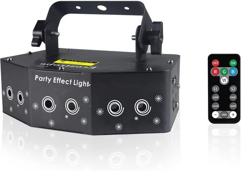 Disco Party Lights,Dj Laser Lights RGB Sound Activated,Master-Slave Scan Light Projector by DMX512 Ctrol,Indoor Dance Light,Pattern Stage Light - for Birthday Light Shows Clubs Bars in Kuwait