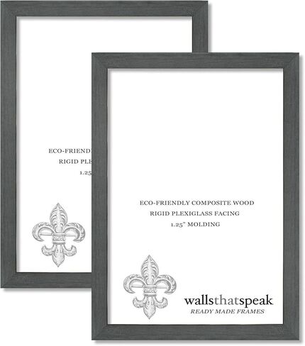 إطار صورة من Wallthatspeak مقاس 17x25 بلون رمادي داكن لملصقات الألغاز والصور أو الأعمال الفنية (عبوة من قطعتين) in Kuwait