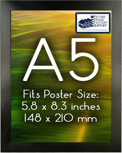 PFFO A3 Frame for Poster or Print, Modern Black Picture Frame, 11.7 x 16.5 Inches (297 x 420 mm) in Kuwait