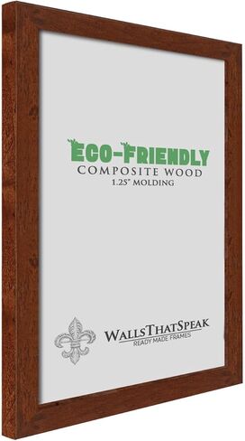 إطار صورة من Wallthatspeak مقاس 14x28 مصنوع من خشب الجوز الداكن والصنوبر الريفي لملصقات الألغاز والصور أو الأعمال الفنية (4 عبوات) in Kuwait