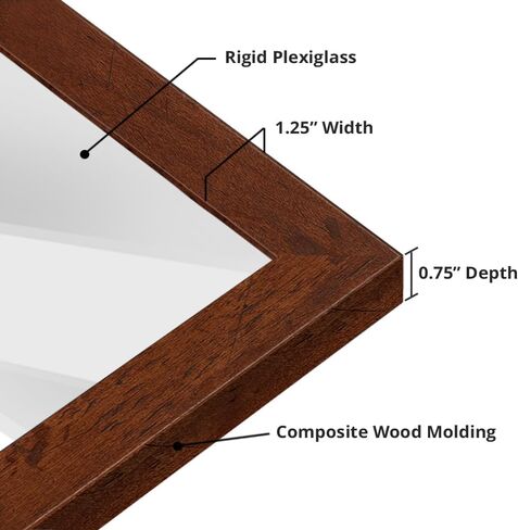 إطار صورة من Wallthatspeak مقاس 14x28 مصنوع من خشب الجوز الداكن والصنوبر الريفي لملصقات الألغاز والصور أو الأعمال الفنية (4 عبوات) in Kuwait