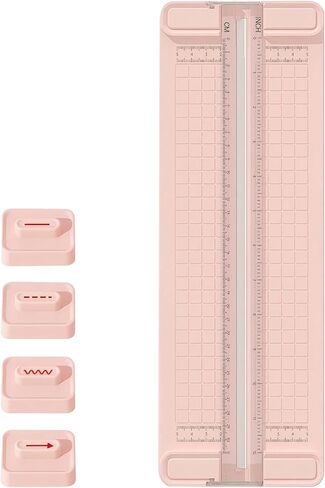 4-in-1 Paper Cutter, 12" Paper Trimmer with 4Pcs Straight,Wave,Perforated,Creasing Blades, Paper Cutter Slider for Craft Paper,Card Stock,Label,Photo,Postcard, Multi-Function Scrapbook Tool (#PK) in Saudi Arabia