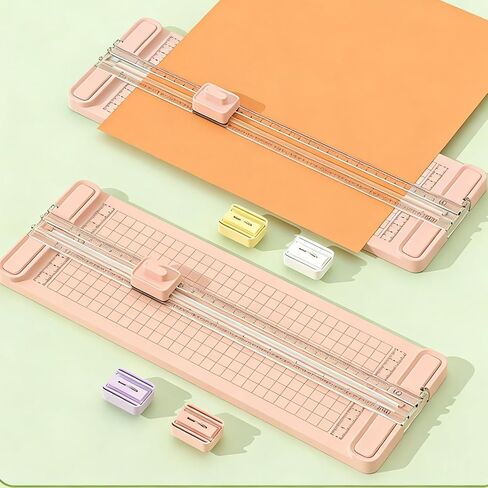 4-in-1 Paper Cutter, 12" Paper Trimmer with 4Pcs Straight,Wave,Perforated,Creasing Blades, Paper Cutter Slider for Craft Paper,Card Stock,Label,Photo,Postcard, Multi-Function Scrapbook Tool (#PK) in Saudi Arabia