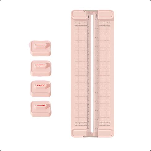 4-in-1 Paper Cutter, 12" Paper Trimmer with 4Pcs Straight,Wave,Perforated,Creasing Blades, Paper Cutter Slider for Craft Paper,Card Stock,Label,Photo,Postcard, Multi-Function Scrapbook Tool (#PK) in Saudi Arabia