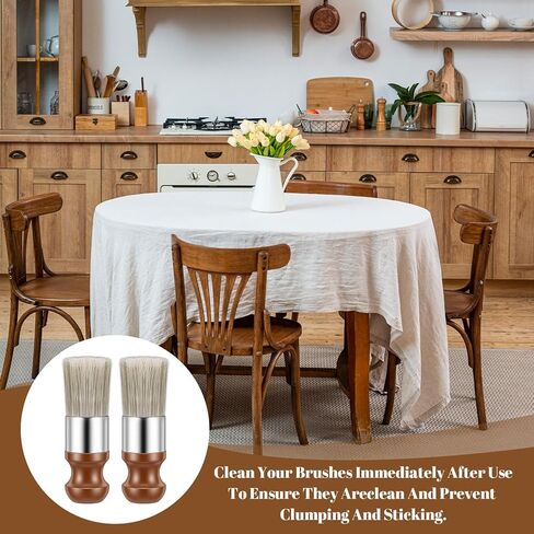 2PCS Leather Brush for Furniture Salve, Wood Horse Hair Shoe Boot Polish Care Brushes, Premium Wax Brushing Tool with Comfortable Handle for Home Leather Cleaning and Car Interior Seat Detailing in Saudi Arabia