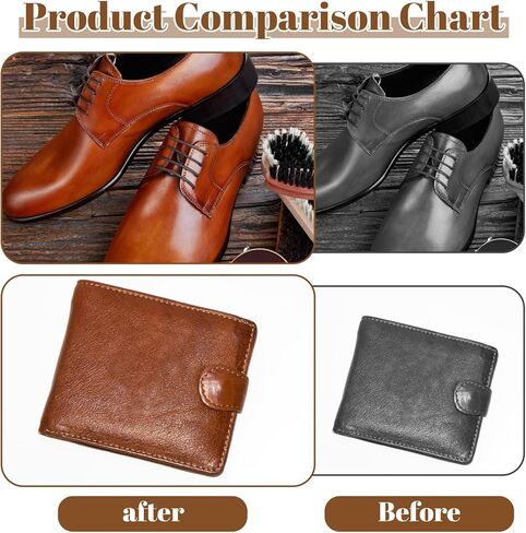 2PCS Leather Brush for Furniture Salve, Wood Horse Hair Shoe Boot Polish Care Brushes, Premium Wax Brushing Tool with Comfortable Handle for Home Leather Cleaning and Car Interior Seat Detailing in Saudi Arabia