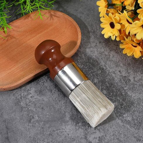 2PCS Leather Brush for Furniture Salve, Wood Horse Hair Shoe Boot Polish Care Brushes, Premium Wax Brushing Tool with Comfortable Handle for Home Leather Cleaning and Car Interior Seat Detailing in Saudi Arabia