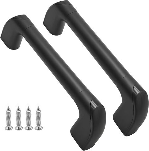 2 Pack Black Aluminium Alloy Grab Handles 10", RV Grab Handle, Automotive Entry Door Assist Bar for Camper Trailer Truck Cargo Trailer Boat in Saudi Arabia