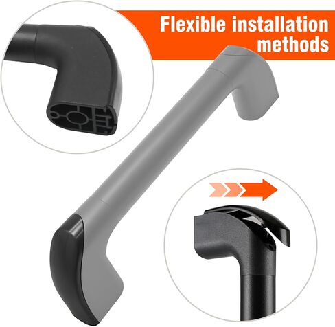 2 Pack Black Aluminium Alloy Grab Handles 10", RV Grab Handle, Automotive Entry Door Assist Bar for Camper Trailer Truck Cargo Trailer Boat in Saudi Arabia