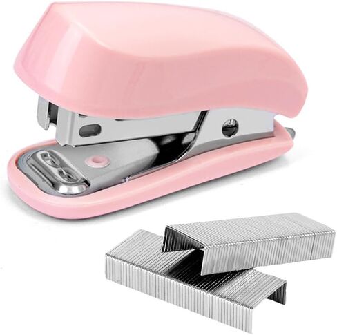 Mini Stapler with Staples, Small Desktop Tool for Office or Student Use - White in Saudi Arabia