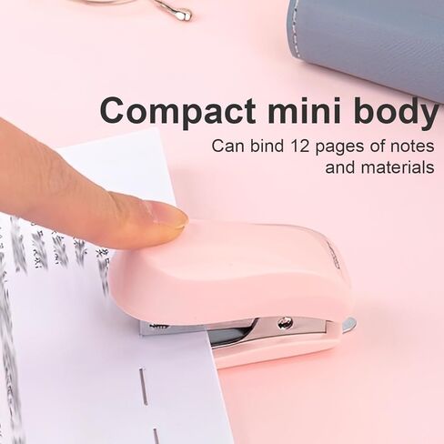Mini Stapler with Staples, Small Desktop Tool for Office or Student Use - White in Saudi Arabia