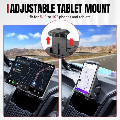 A & UTV PRO Teryx KRX 1000 Tablet Holder,Electronic Device Phone Ipad GPS Holder Mounts with Storage Box Organizer Tray for Kawasaki Teryx KRX 1000 4 2020 2021 2022 2023 2024 2025 Accessories in Saudi Arabia