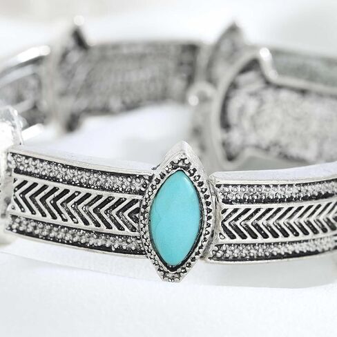 Olbye Turquoise Necklace Short Silver Choker Necklaces Western Personalize Boho Necklace Jewelry for Women in Saudi Arabia