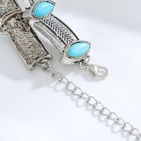 Olbye Turquoise Necklace Short Silver Choker Necklaces Western Personalize Boho Necklace Jewelry for Women in Saudi Arabia