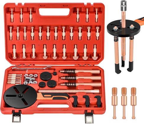 33-in-1 Bearing Puller Kit, Upgraded Heavy-Duty Wheel Bearing Removal Tool & Blind Hole Puller Set with Non-Slip Handle for Automotive, Industrial, Farm Use, Includes Portable Case in Saudi Arabia