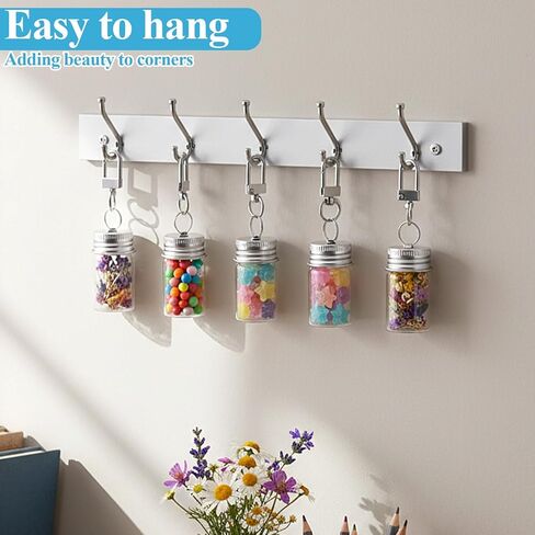 30 PCS Keychain Seasoning Bottles, 7ml Tiny Glass Bottles with Aluminum Lid Glass Wishing Bottle Empty Tiny Glasses Jars Mini Message Glasses Bottle for DIY Wedding Favors Home Crafts Travel Gifts in Saudi Arabia