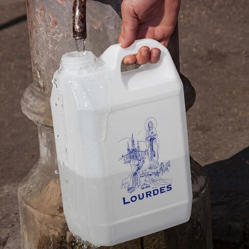 Chuangdi 2 Pcs Lourdes Holy Water in 2.5 Liter Container Our Lady of Lourdes Bottles Holy Water Empty Container for Catholic Christian Church Communion Gift Baptism Favors (0.66 Gallons) in Saudi Arabia