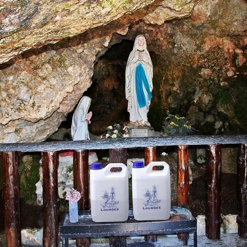 Chuangdi 2 Pcs Lourdes Holy Water in 2.5 Liter Container Our Lady of Lourdes Bottles Holy Water Empty Container for Catholic Christian Church Communion Gift Baptism Favors (0.66 Gallons) in Saudi Arabia