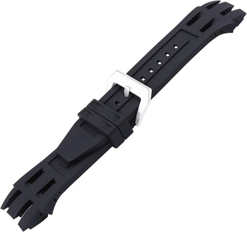 Men's Rubber Strap Compatible for Invicta Reserve Subaqua Scuba 0913 0915 0917 0918 Ladies outdoor work waterproof silicone watch band wrist strap buckle (Black Band Silver Buckle) in Saudi Arabia