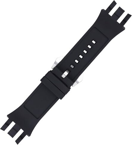 Men's Rubber Strap Compatible for Invicta Reserve Subaqua Scuba 0913 0915 0917 0918 Ladies outdoor work waterproof silicone watch band wrist strap buckle (Black Band Silver Buckle) in Saudi Arabia