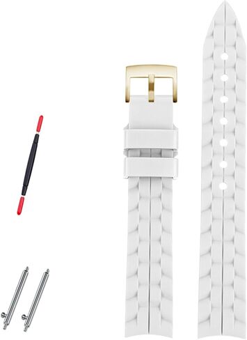 متوافق مع ملحقات سوار ساعة شوبارد هابي دايموند/هابي سبورت للسيدات من المطاط الصناعي مقاس 15 ملم و18 ملم in Kuwait