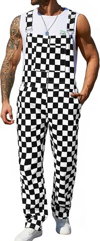 وزرة للرجال بذلة مربعة، ثوب فضفاض قابل للتمدد، مرايل عمل، مآزر منقوشة، Overol Para Hombre in Kuwait