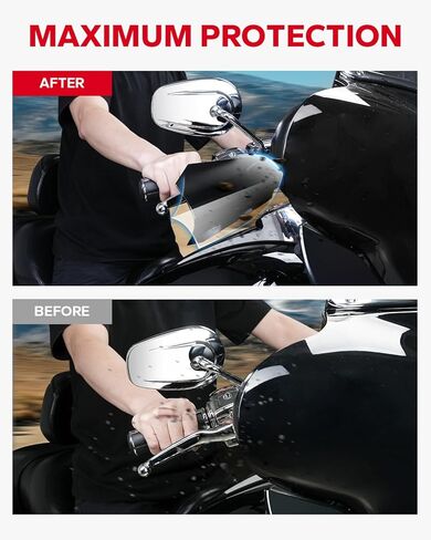 Amazicha Motorcycle Hand Guards, Large Coffin Cut Handguards Compatible for Harley Sportster Touring Street Glide Road King Electra Glide 2007-2023 Cable Clutch Style -Large, Gloss Black in Saudi Arabia