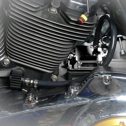مرشح تنفيس غطاء ناقل الحركة M8Engine متوافق مع Road King Special Street Street Bob Fat Bob Ultra Limited (كروم) in Kuwait