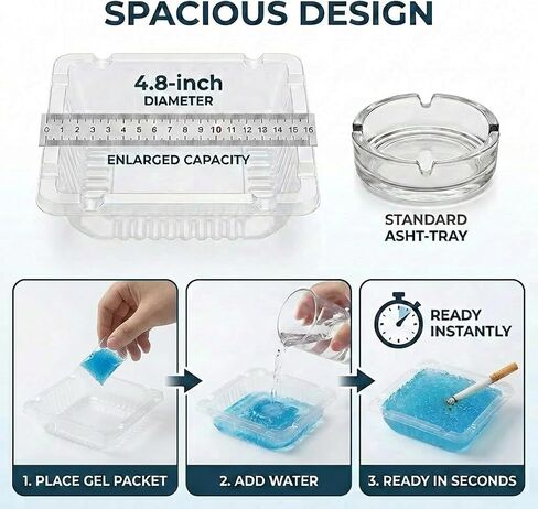 Extra-Large Smokeless Ashtray, Indoor Magic Sand, Portable Disposable Outdoor Plastic Odorless in Saudi Arabia