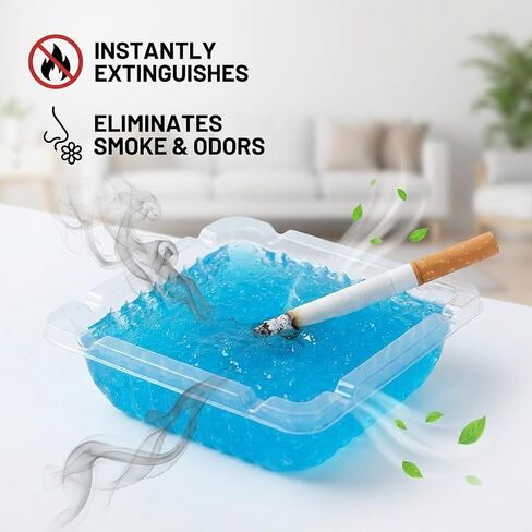 Extra-Large Smokeless Ashtray, Indoor Magic Sand, Portable Disposable Outdoor Plastic Odorless in Saudi Arabia