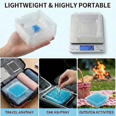 Extra-Large Smokeless Ashtray, Indoor Magic Sand, Portable Disposable Outdoor Plastic Odorless in Saudi Arabia