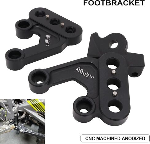 JFG RACING دراجة نارية مسند القدم سور رون أوتاد القدم قوس باستخدام الحاسب الآلي الخام T6-6061 الألومنيوم الترابية دراجة القدم دعم قضيب + مسند القدم قوس للضوء النحل سور رون X/S-أسود in Kuwait