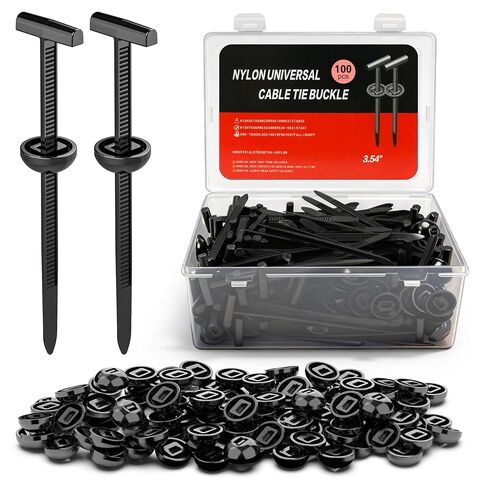 Amooca 100PC Upgraded Nylon Cable Tie Buckle Universal Heavy Duty Self-Locking Automotive Fasteners for Bumper Fender LinerDoor Panel Push Pin Rivet & Trim Retainer Clip Replacement in Saudi Arabia