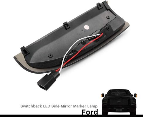 Smoked Lens Switchback LED Side Mirror Marker Lamp Light Kits for 2003-2007 Ford F-250 F-350 Super Duty Pickup Truck Towing Mirror Amber LED Turn Signal Light White LED Parking Light in Saudi Arabia