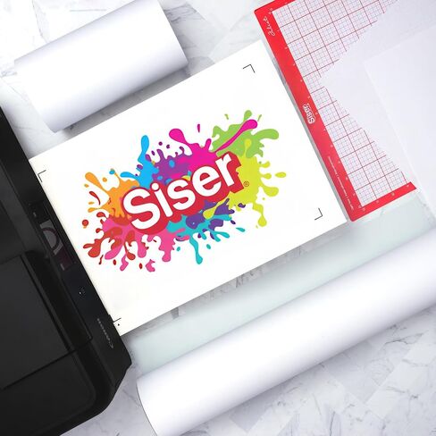 Siser EasyColor DTV، 8.4 بوصة × 5 ياردة - فينيل ناقل للحرارة متوافق مع الطابعة النافثة للحبر - قم بالكي على عمليات النقل المباشرة إلى الفينيل للقمصان والإكسسوارات والمزيد in Saudi Arabia