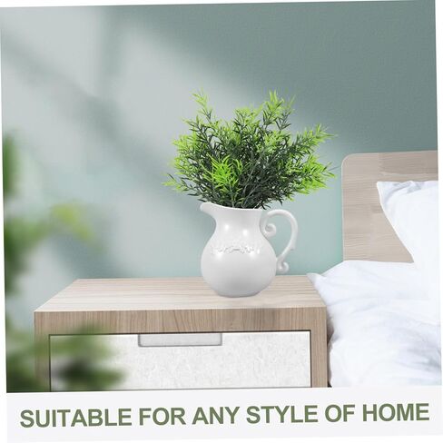 Mobestech Retro European Ceramic Vase Pitcher Shape Vintage Room Decor Farmhouse Flower Holder in Saudi Arabia