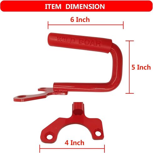 Steel Front Grab Handles Bars Fit for 1997-2006 Jeep Wrangler TJ,97-06 Jeep Wrangler TJ 2 Door and 4 Door Front Super Duty Grab Handles Bar,Red in Saudi Arabia