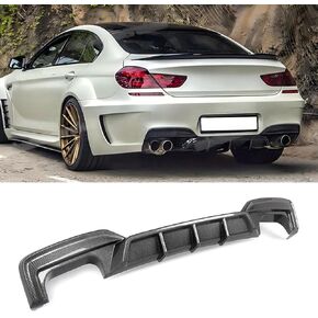 شفة الناشر الخلفي باللون الأسود اللامع متوافقة مع 2012-2018 BMW F06 F12 F13 640i 650i M-Sport Style ABS البلاستيك الخلفي المصد السفلي للشفاه in Kuwait