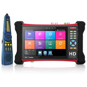 Rsrteng X7-MOVTADHS نسخة مطورة 4K CCTV Camera Tester 7 بوصة IPS شاشة تعمل باللمس مراقب CCTV اختبار مع TVI CVI AHD SDI IP اختبار الكاميرا دعم DMM OPM VFL TDR POE HDMI DC24V منفذ شبكة مزدوج in Kuwait