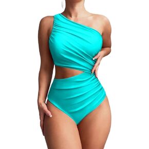 Womens Full Cup Cutout One-Piece Swimsuit Casual Monokini for Beach and Vacation in Saudi Arabia