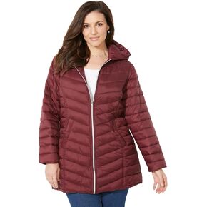 Women's Plus Size Packable Puffer Coat in Saudi Arabia