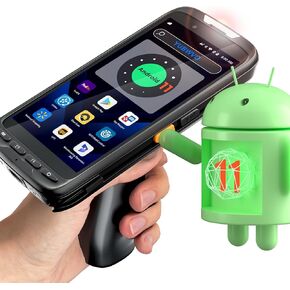 Android 11 9000mAh Barcode Scanner with Pistol Grip IP65 Rugged PDA Handheld with Zebra SE4710 Scanner, NFC 3G 4G Bluetooth GPS Wi-Fi QR 1D 2D Barcode Scanner, Removable Battery in Kuwait