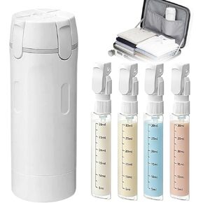 4 in 1 Travel Dispenser,Refillable Leak Proof and Portable,30ML Travel Bottles for Toiletries,Portable Containers for Shampoo Lotion Conditioner Cream (White) in Kuwait