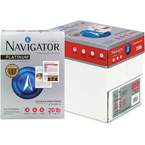 Navigator NPL11205R Platinum Paper 99 Brightness 20lb 8-1/2 x 11 White 2500/Carton in Saudi Arabia