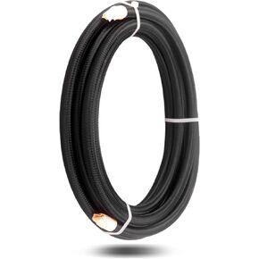 AN6 PTFE Fuel Line Stainless Steel Nylon Braided Teflon Hose for E85 Oil Gas Diesel 5/16 ID Inch 20FT Black in Kuwait