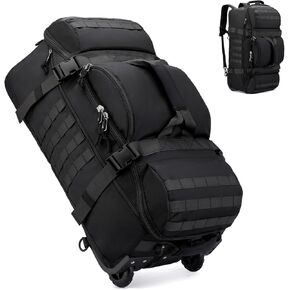 Rolling Duffle Bag with Wheels, 70L 26-inch Foldable Tactical Travel Duffel Bags Durable Tear-Resistant Heavy-Duty Luggage (Navy Blue) in Kuwait