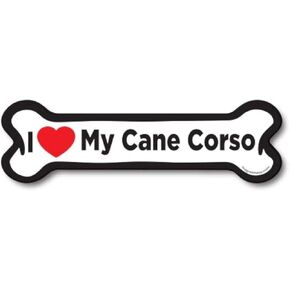 Magnet Me Up I Love My Cane Corso Pup Dog Bone Magnet - 2x7 Inches - Heavy-Duty Automotive Decal - Express Your Affection for Your Cane Corso Puppy - Perfect for Cars, Trucks, SUVs in Kuwait