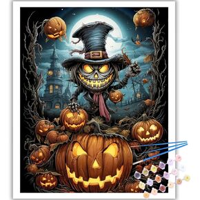 مجموعة طلاء عيد الميلاد بالأرقام من Gemozaic للبالغين، مجموعة طلاء للبالغين على رف الكتب بالأرقام على القماش مع دهانات وفرش أكريليك، طلاء أكريليك DIY، 16 × 20 بوصة in Kuwait